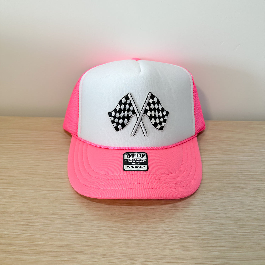 Racing Flag Trucker Hat