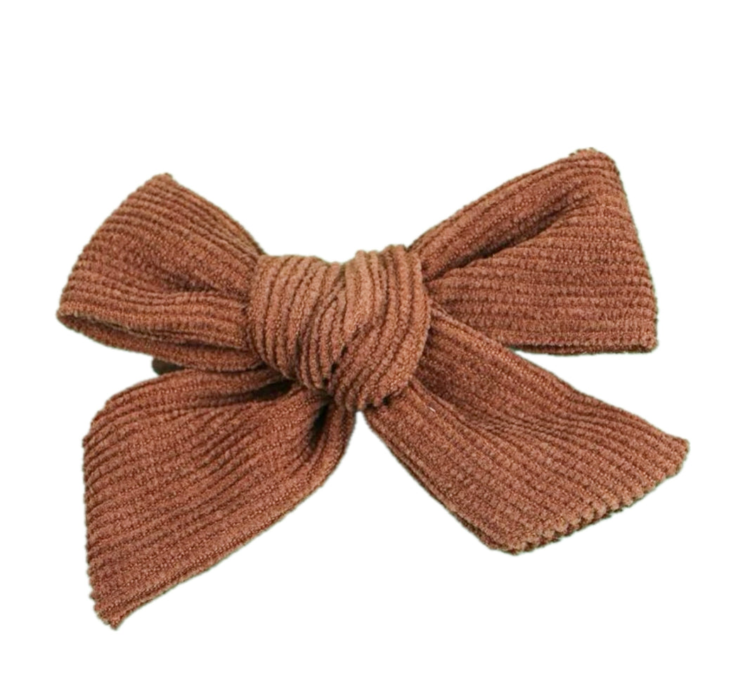 Pinwheel Bow in Corduroy