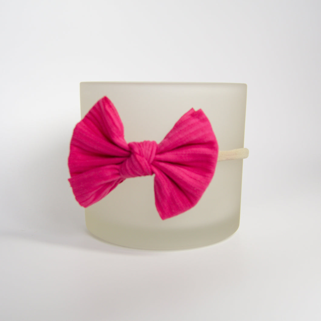 Classic Knotted Bow in Fuchsia