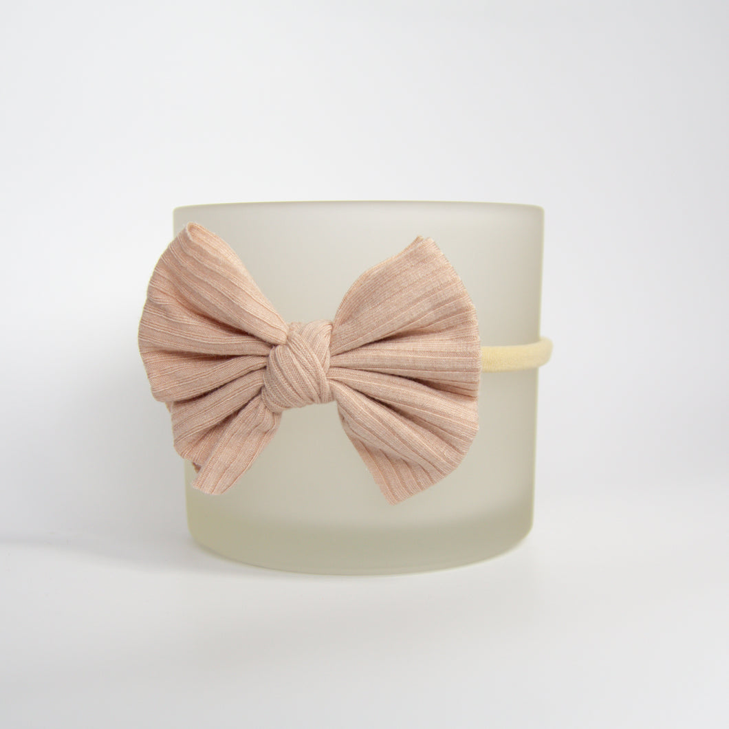 Classic Knotted Bow in Blush