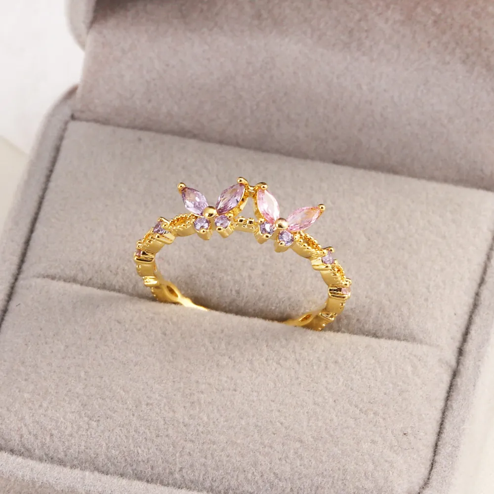 Double Butterfly Ring